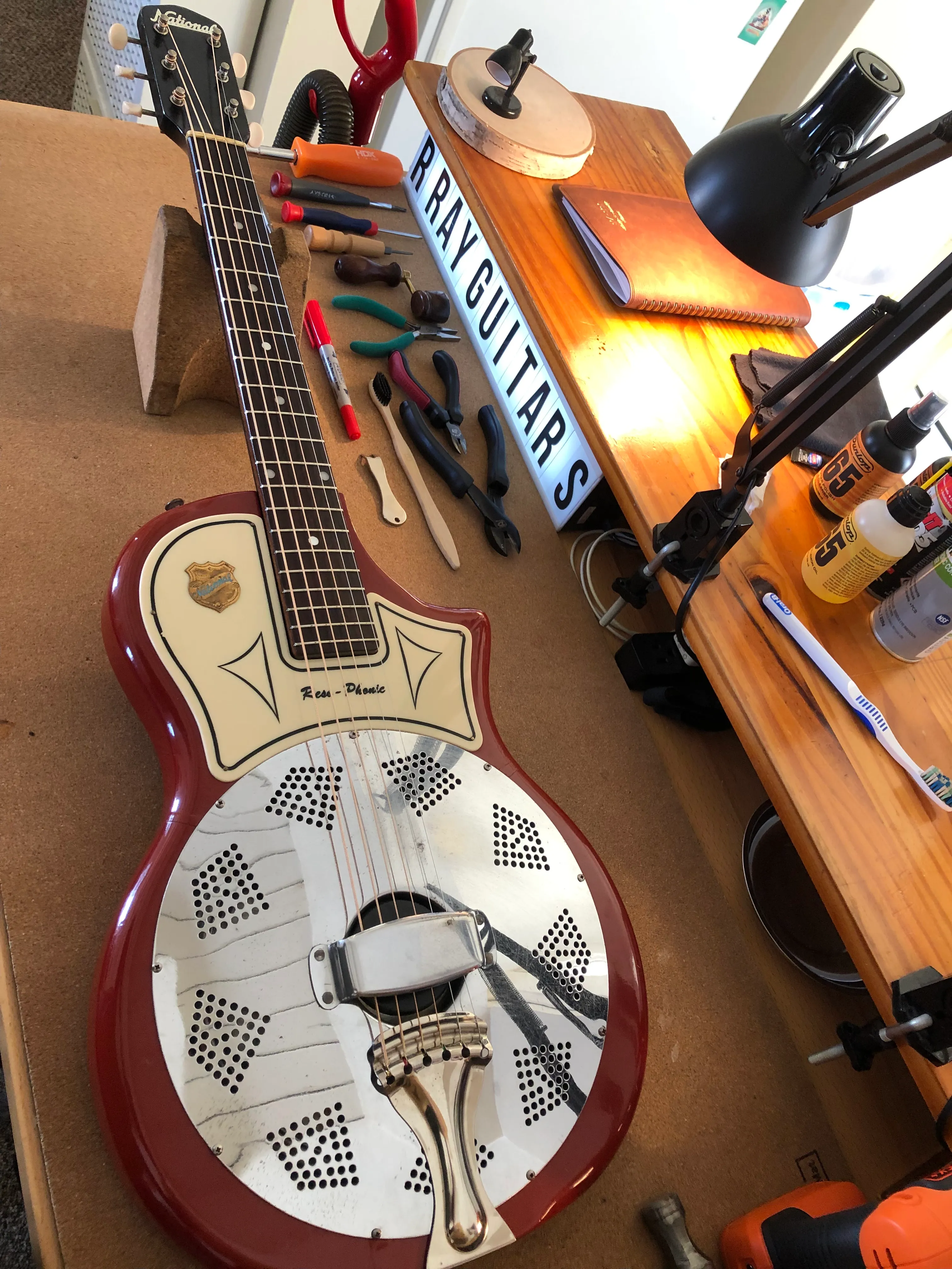 Gallery image 29 showing guitar repair work